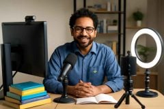 Guia de acessórios essenciais para videoaulas: microfones, webcams e mais