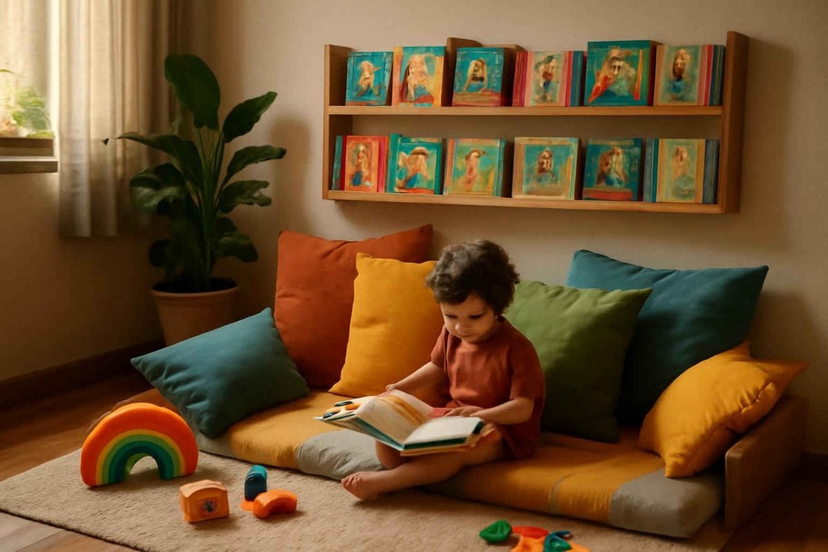 Como criar um cantinho de leitura bilíngue em casa para crianças