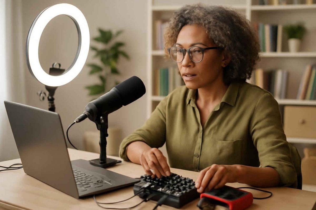 Como usar mixer de áudio e interface de áudio para videoaulas: guia passo a passo