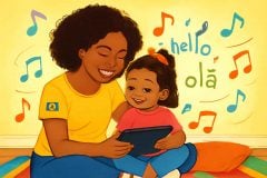 Como usar músicas bilíngues para crianças e estimular vocabulário em inglês