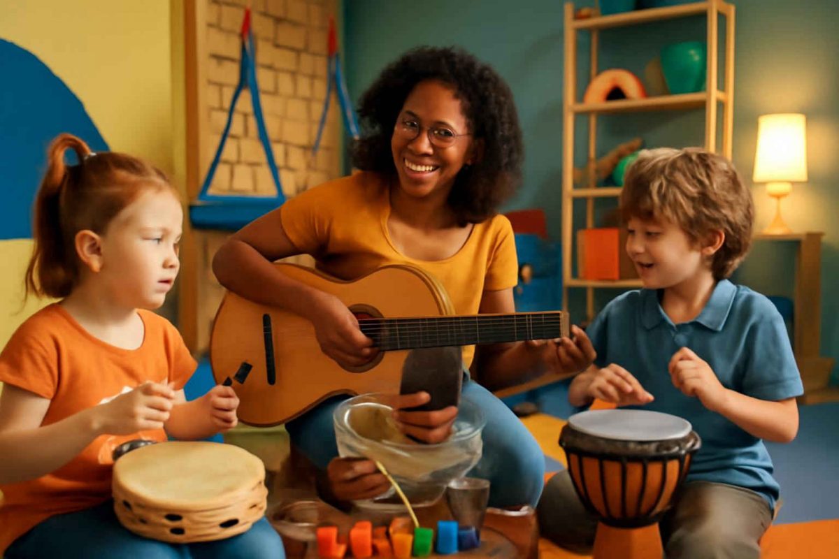 Musicoterapia para crianças com TDAH e dislexia: guia prático para psicopedagogos