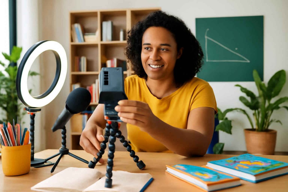 Como escolher e usar um tripé flexível para smartphone em suas videoaulas