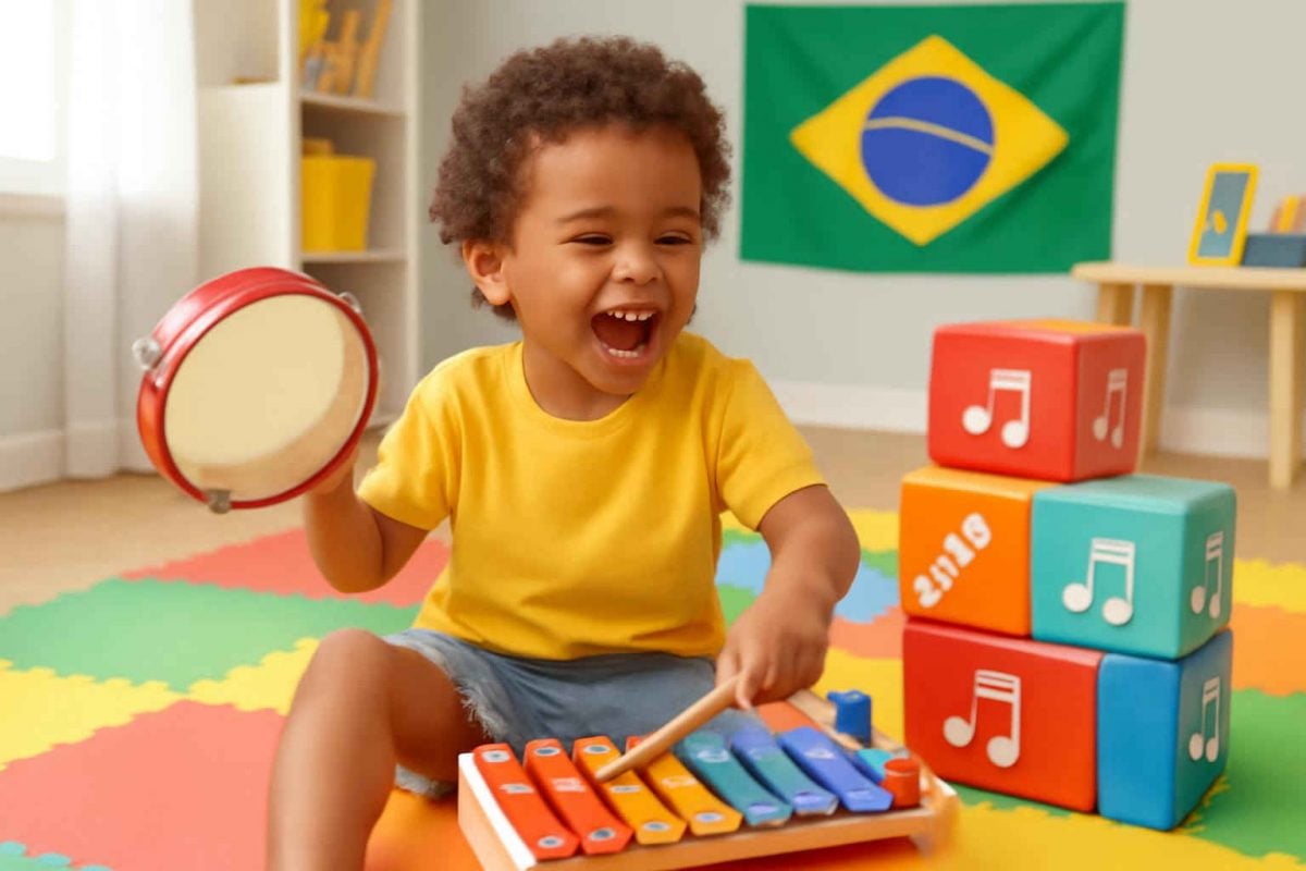 Como usar brinquedos musicais bilíngues para estimular o inglês em crianças