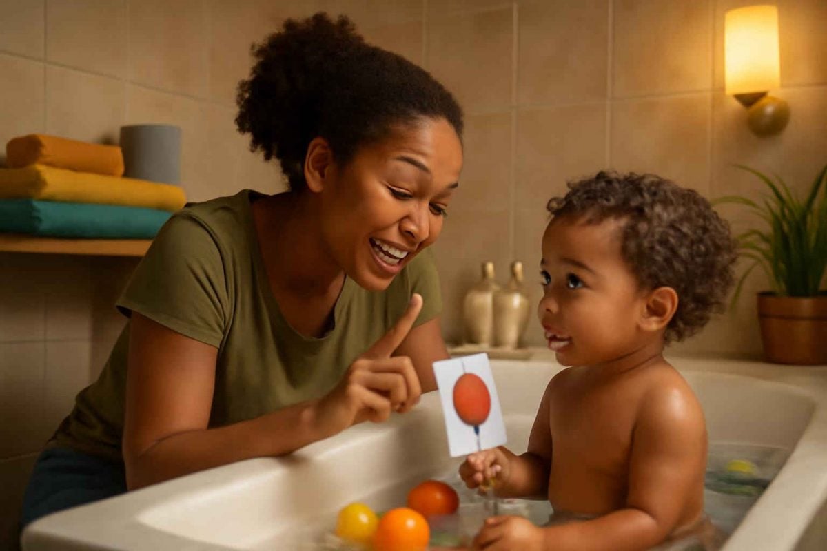 Como criar uma rotina de inglês na hora do banho para crianças: método prático para famílias