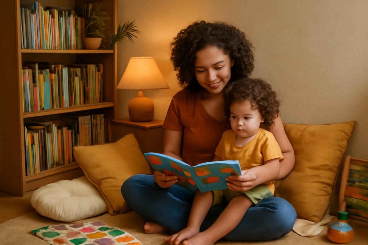 Como criar uma rotina de leitura bilíngue para crianças em casa: método prático para desenvolver inglês, vínculo e compreensão