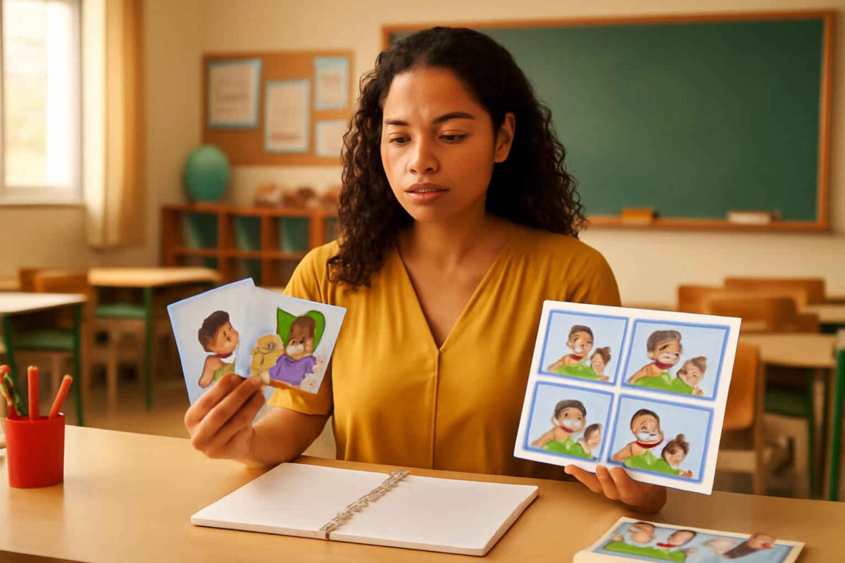 Reconto oral, ditado ao professor ou produção com apoio visual: como escolher a melhor intervenção para alunos com pouca escrita e boas ideias